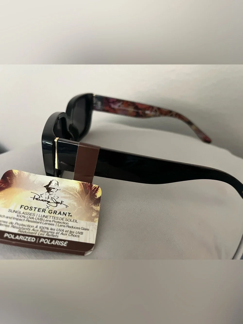 Foster Grant Polarized Foldable Sunglasses - One Black One Rose Gold